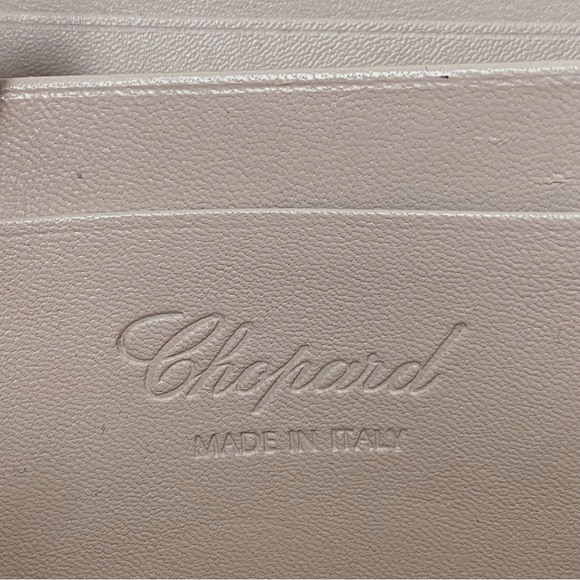 Chopard Mini Zip Python Snakeskin Cream Tan Brown Card Case Wallet Italy - Picture 6 of 6